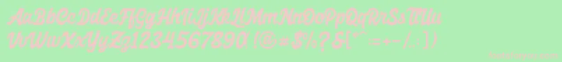 AxettacDemo Font – Pink Fonts on Green Background