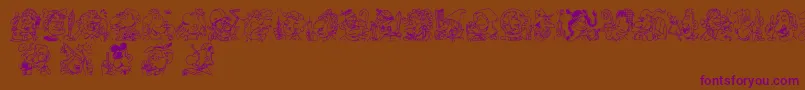 Trognes Font – Purple Fonts on Brown Background