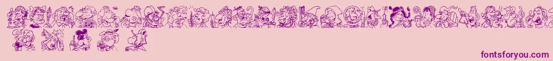 Trognes Font – Purple Fonts on Pink Background