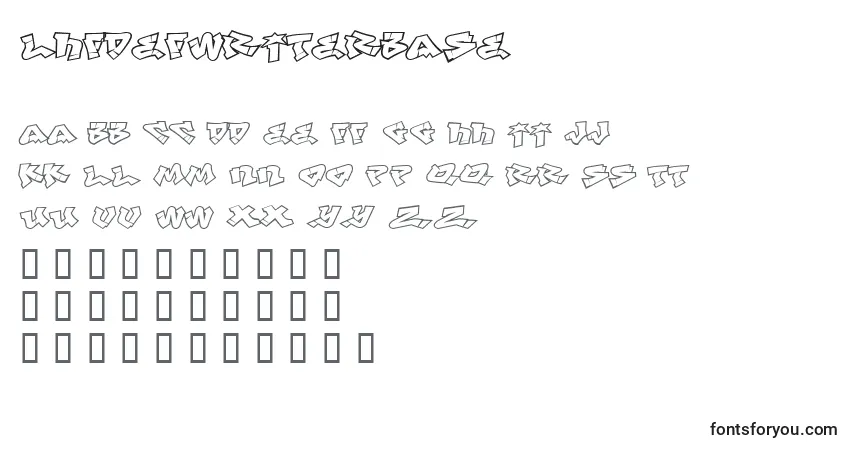 Czcionka LhfDefWriterBase – alfabet, cyfry, specjalne znaki