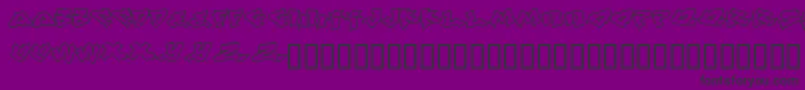 LhfDefWriterBase Font – Black Fonts on Purple Background