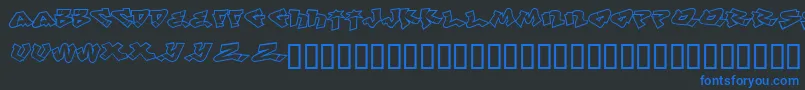 LhfDefWriterBase Font – Blue Fonts on Black Background