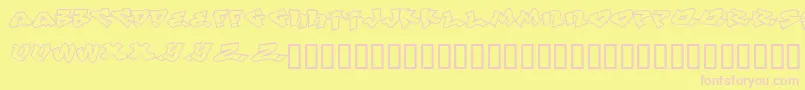 LhfDefWriterBase Font – Pink Fonts on Yellow Background