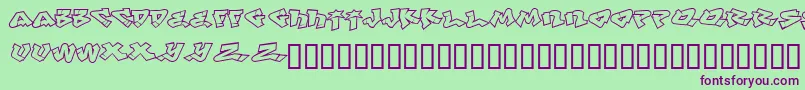 LhfDefWriterBase Font – Purple Fonts on Green Background