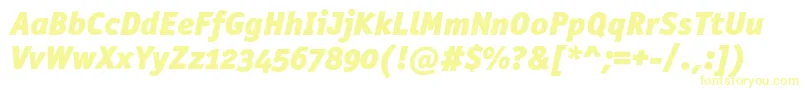 Шрифт OfficinasansblackoscItalic – жёлтые шрифты