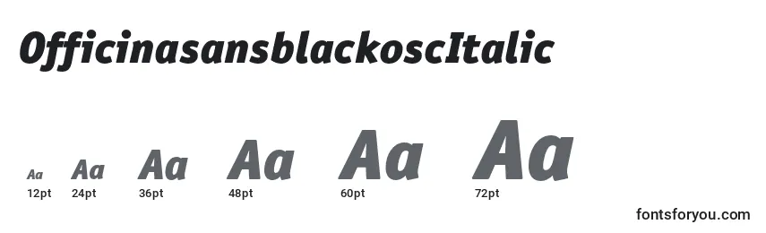 Размеры шрифта OfficinasansblackoscItalic