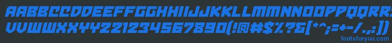BulletproofbbItal Font – Blue Fonts on Black Background