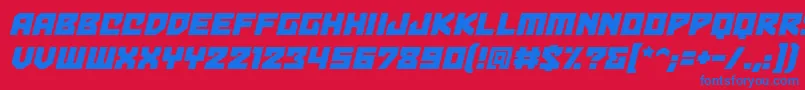 BulletproofbbItal Font – Blue Fonts on Red Background