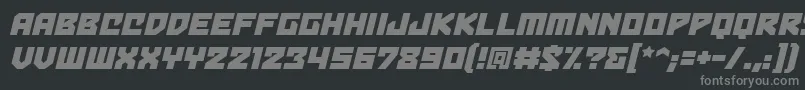 BulletproofbbItal Font – Gray Fonts on Black Background