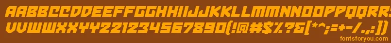 BulletproofbbItal Font – Orange Fonts on Brown Background