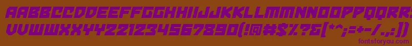 BulletproofbbItal Font – Purple Fonts on Brown Background