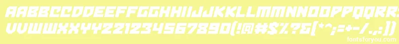 BulletproofbbItal Font – White Fonts on Yellow Background