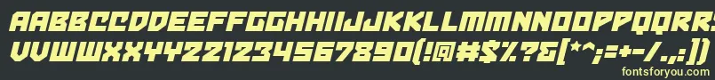 BulletproofbbItal Font – Yellow Fonts on Black Background
