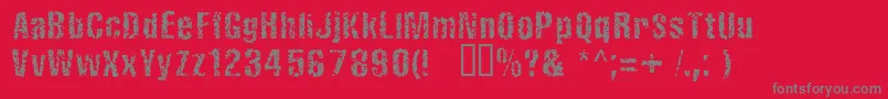 Fistrn Font – Gray Fonts on Red Background