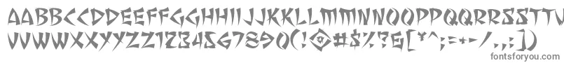 SevenMonkeyFuryBb Font – Gray Fonts on White Background