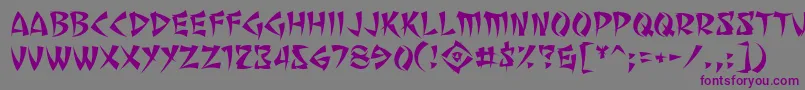 SevenMonkeyFuryBb Font – Purple Fonts on Gray Background