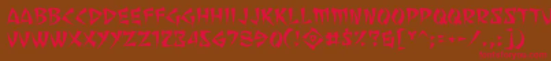 SevenMonkeyFuryBb Font – Red Fonts on Brown Background