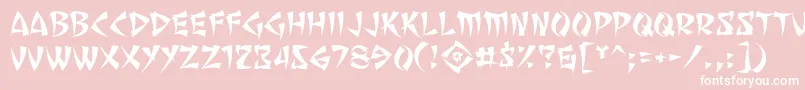 SevenMonkeyFuryBb Font – White Fonts on Pink Background