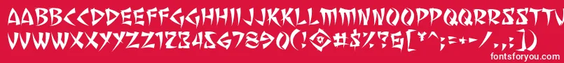 SevenMonkeyFuryBb Font – White Fonts on Red Background