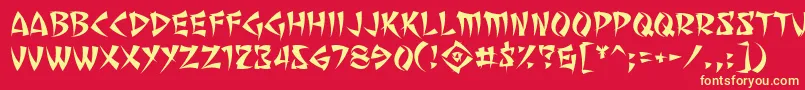 SevenMonkeyFuryBb Font – Yellow Fonts on Red Background