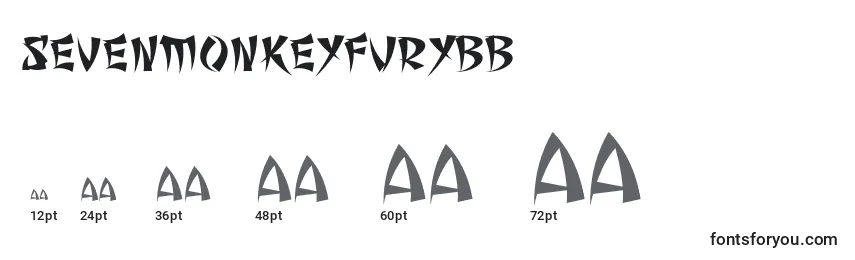 Размеры шрифта SevenMonkeyFuryBb