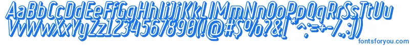 RulerVolumeBasic Font – Blue Fonts on White Background