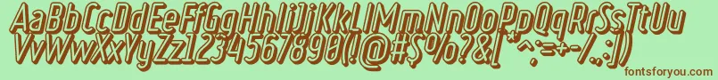 RulerVolumeBasic Font – Brown Fonts on Green Background