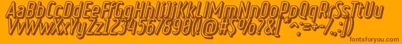 RulerVolumeBasic Font – Brown Fonts on Orange Background