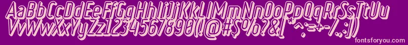 RulerVolumeBasic Font – Pink Fonts on Purple Background