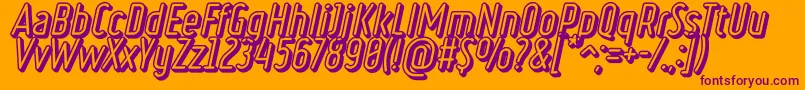 RulerVolumeBasic Font – Purple Fonts on Orange Background