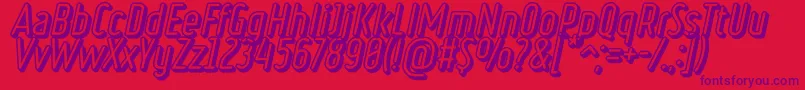 RulerVolumeBasic Font – Purple Fonts on Red Background