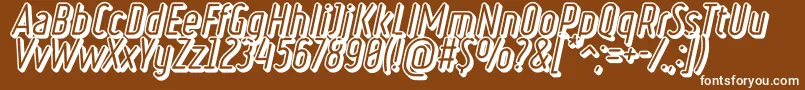 RulerVolumeBasic Font – White Fonts on Brown Background