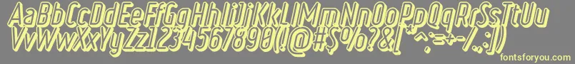 RulerVolumeBasic Font – Yellow Fonts on Gray Background