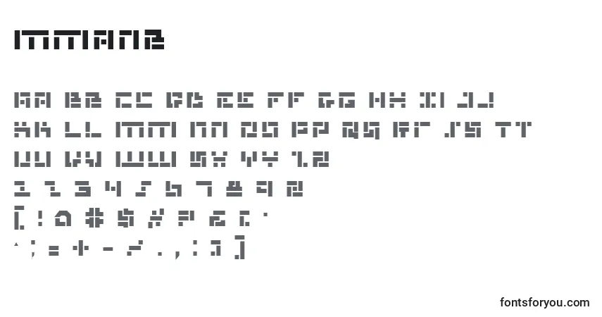 Schriftart Mmanb – Alphabet, Zahlen, spezielle Symbole