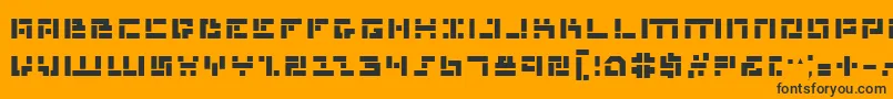 Mmanb Font – Black Fonts on Orange Background