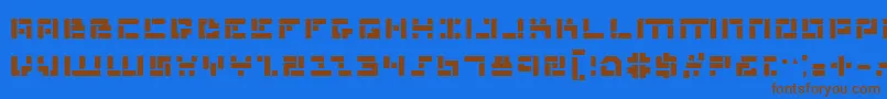Mmanb Font – Brown Fonts on Blue Background