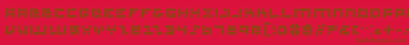 Mmanb Font – Brown Fonts on Red Background