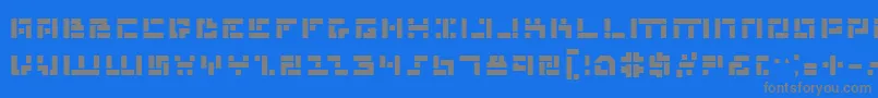 フォントMmanb – 青い背景に灰色の文字