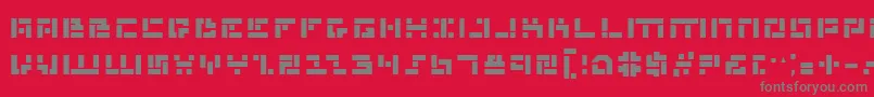 フォントMmanb – 赤い背景に灰色の文字