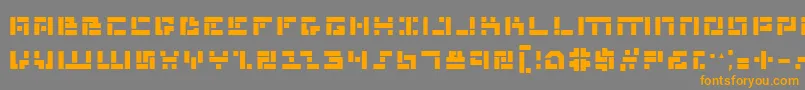 Mmanb Font – Orange Fonts on Gray Background