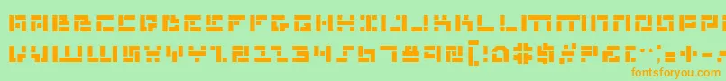 Mmanb Font – Orange Fonts on Green Background