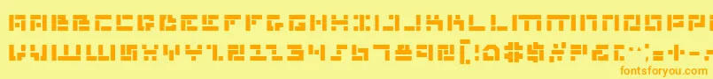 Mmanb Font – Orange Fonts on Yellow Background