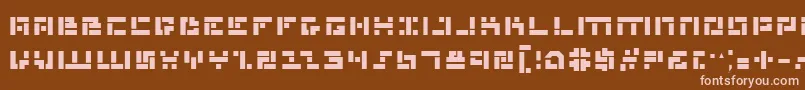 Mmanb Font – Pink Fonts on Brown Background