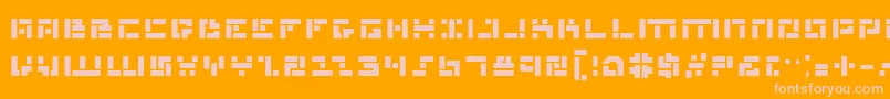 Mmanb Font – Pink Fonts on Orange Background