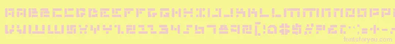Mmanb Font – Pink Fonts on Yellow Background