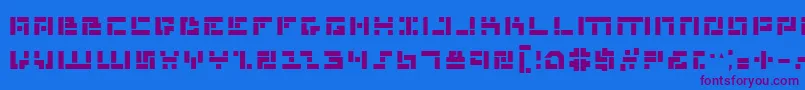 Mmanb Font – Purple Fonts on Blue Background