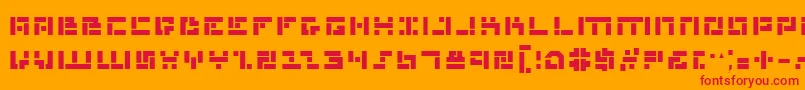 Mmanb Font – Red Fonts on Orange Background