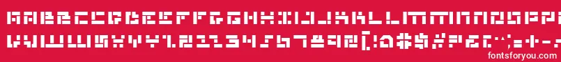 フォントMmanb – 赤い背景に白い文字