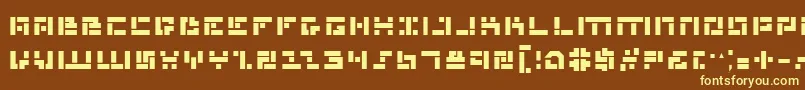 Mmanb Font – Yellow Fonts on Brown Background