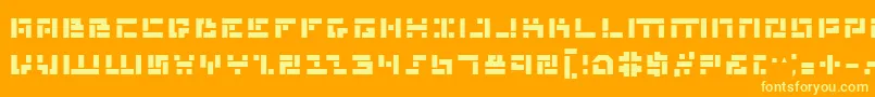 Mmanb Font – Yellow Fonts on Orange Background